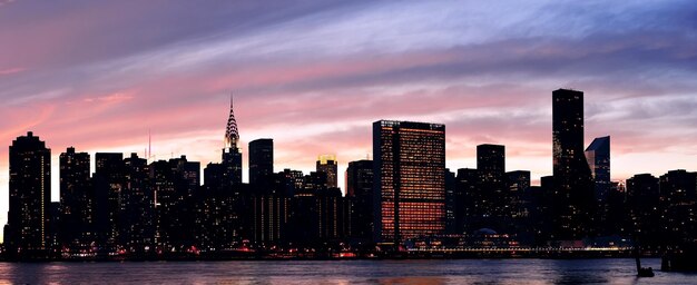 New York City Manhattan midtown silhouette