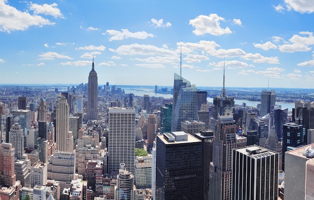 Foto gratuita panorama di new york city manhattan