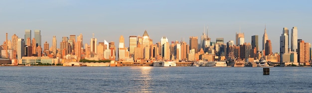 Foto gratuita panorama di new york city manhattan