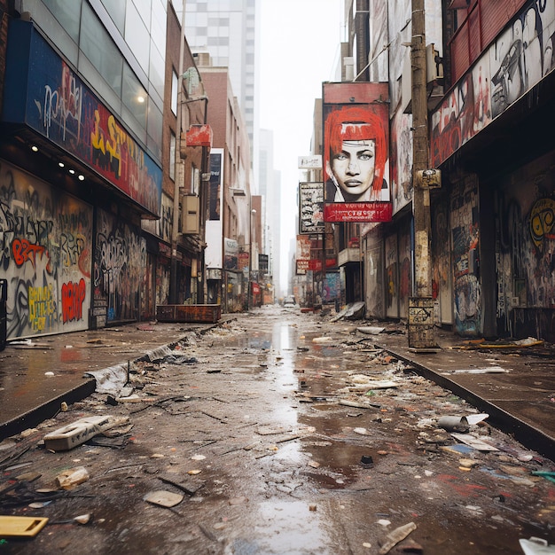 Foto gratuita strade di new york piene di spazzatura