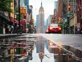 Foto gratuita vista di new york con l'empire state building