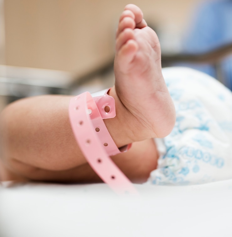 Free Photo a newborn baby