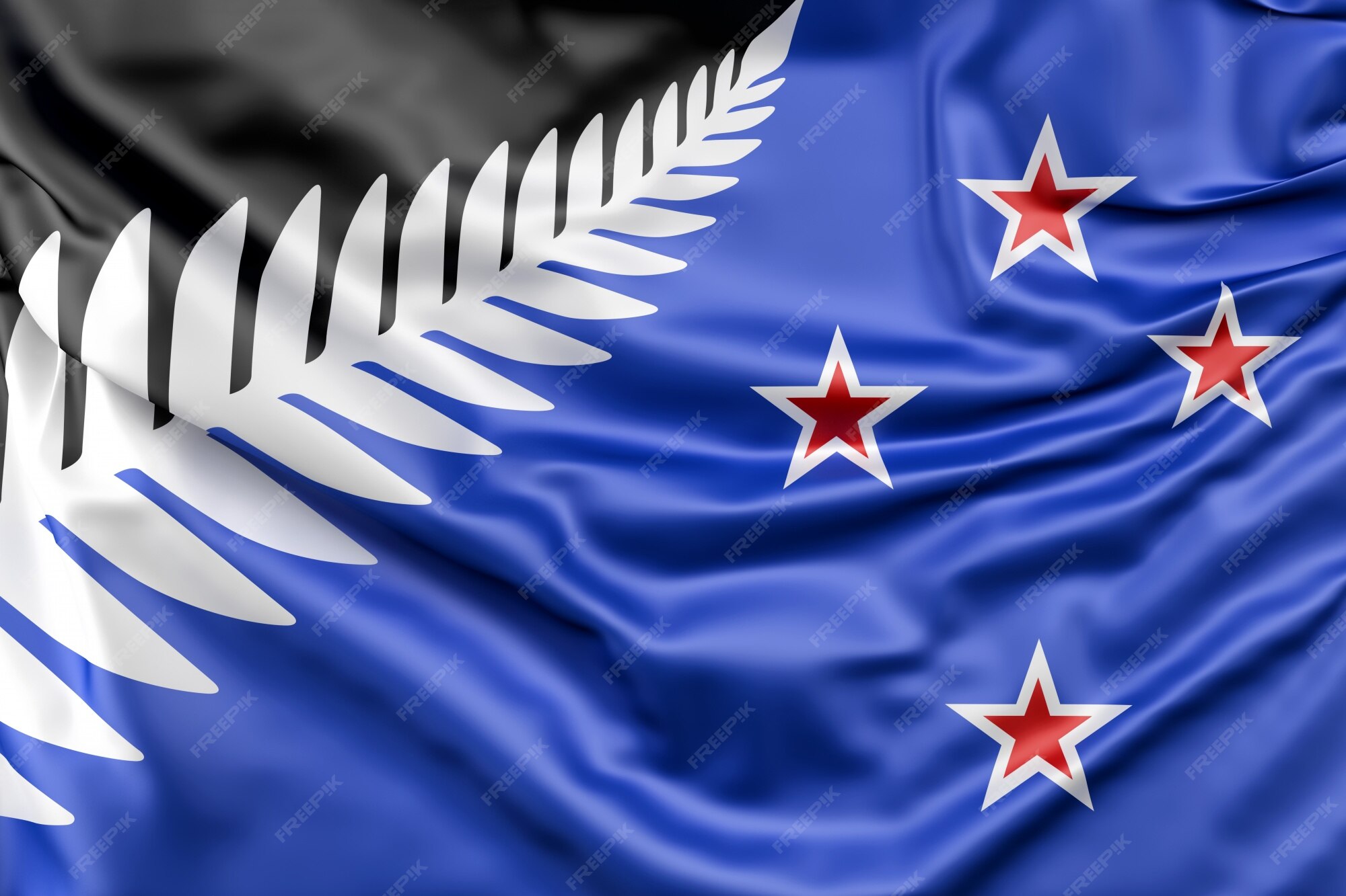 Free Photo Newly proposed silver fern flag of new zealand