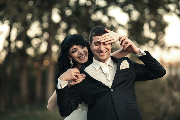 Newlyweds spending a great moment