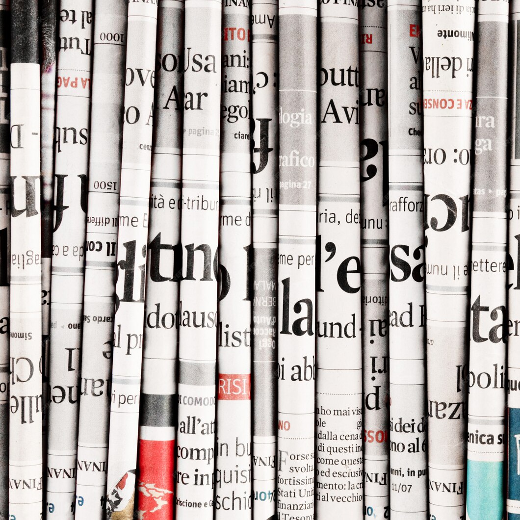Premium Photo | Newspapers folded to form a background