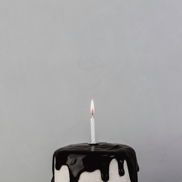 Nice cake with candle