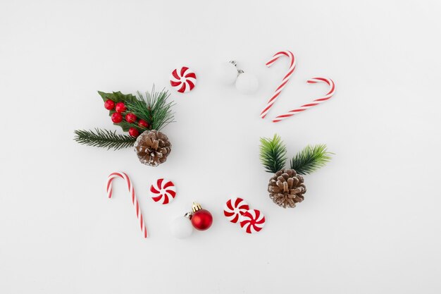 Nice christmas background on white background with copy space