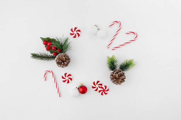 Nice christmas background on white background with copy space