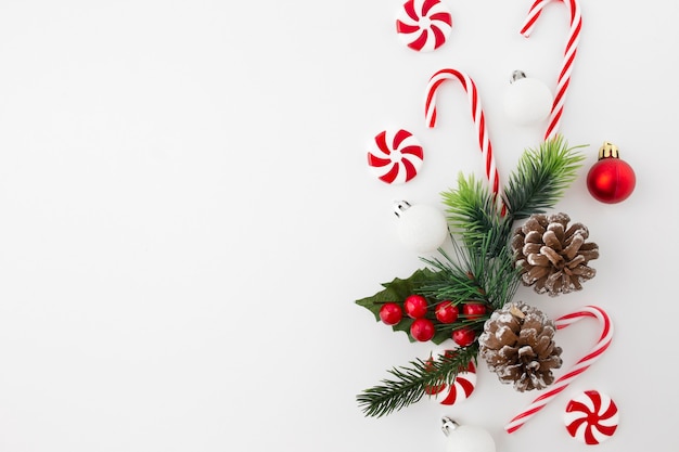 Free photo nice christmas background on white background with copy space