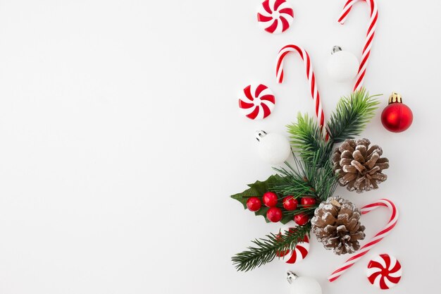 Nice christmas background on white background with copy space