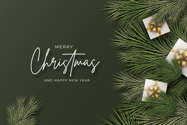 Nice christmas greeting background