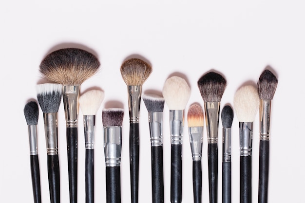 Free photo nice makeup brushes on white