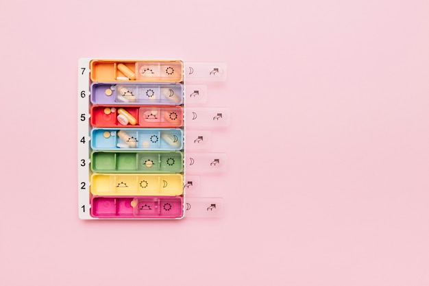 Free photo nice pills organizer