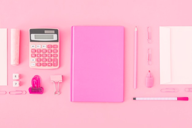 Nice pink stationery composition 