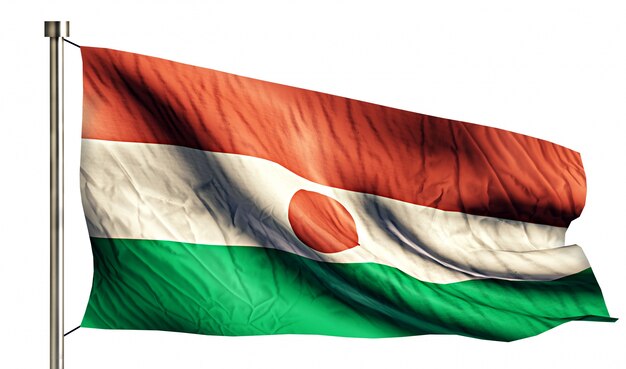 Niger National Flag Isolated 3D White Background