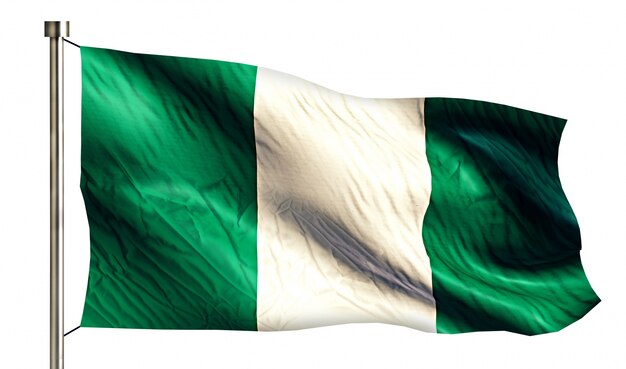 Nigeria National Flag Isolated 3D White Background