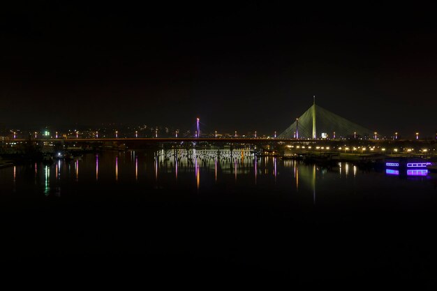 Ночные мосты в белграде, сербия