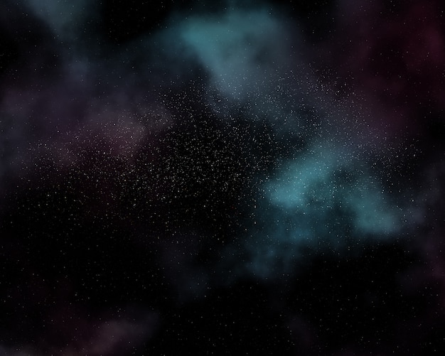 Foto gratuita sfondo del cielo notturno con nebulosa