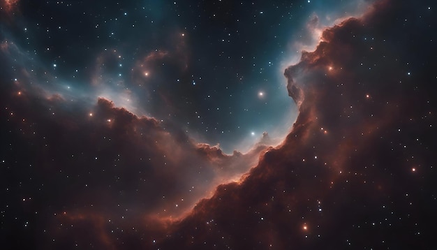 Foto gratuita cielo notturno con stelle e nebulose elementi di questa immagine forniti dalla nasa