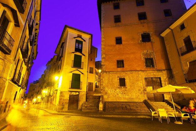 Night view of picturesque old square