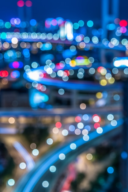 都市景観と都市交通の夜景