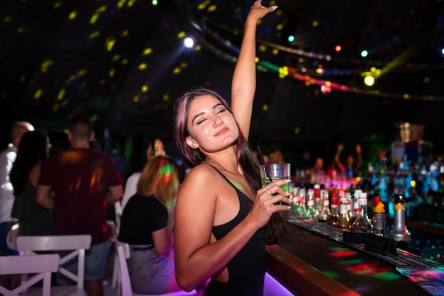 Nightlife people having fun in bars and clubs