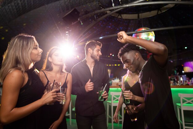 nightlife people having fun in bars and clubs