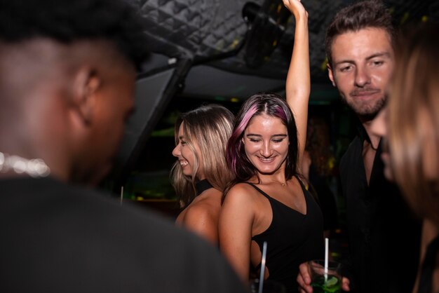 nightlife people having fun in bars and clubs