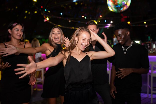 nightlife people having fun in bars and clubs