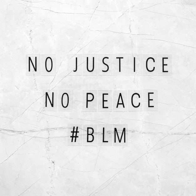 정의도없고, 흑인 삶과의 평화도 중요하지 않습니다