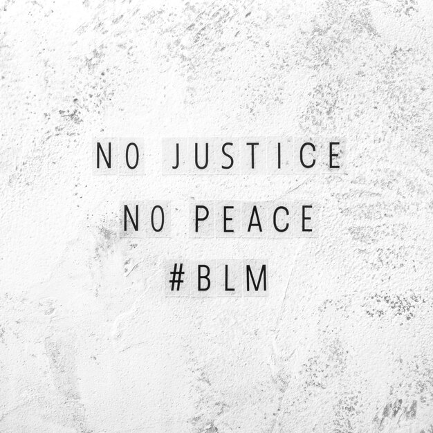 정의도없고, 흑인 삶과의 평화도 중요하지 않습니다