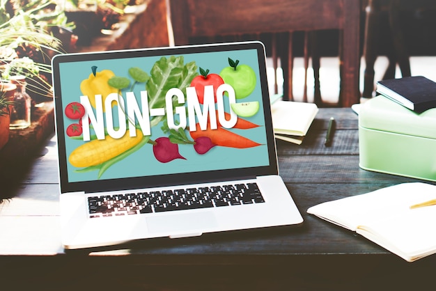 Non-GMO Nature Organic Plant Technology Concept