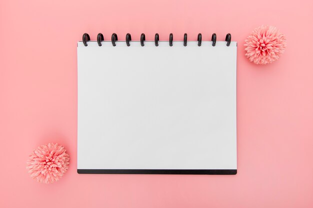 Notebook with flowers