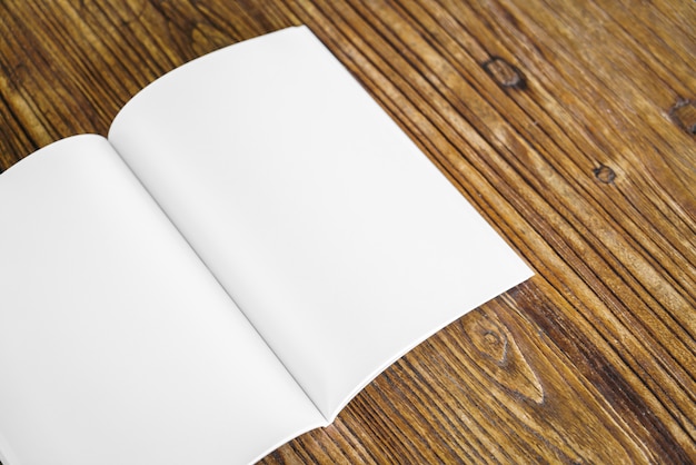 Notebook on a wooden table