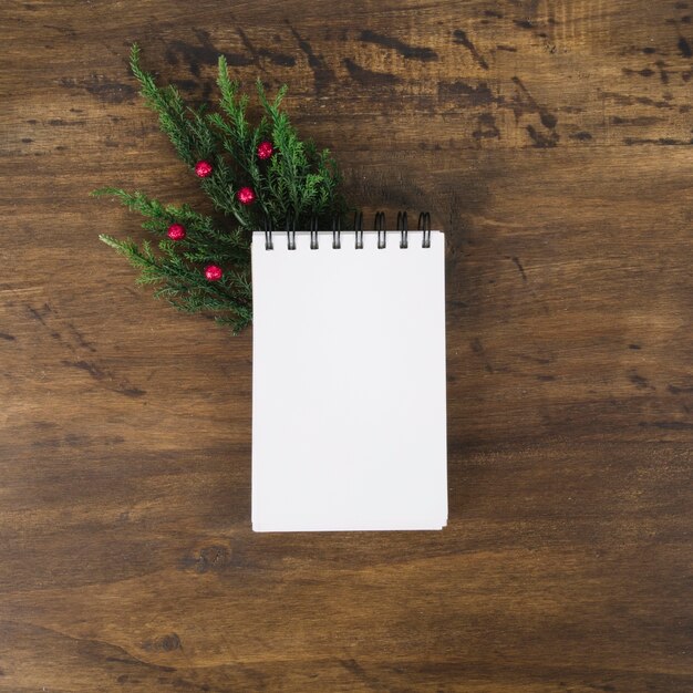 Notepad on mistletoe