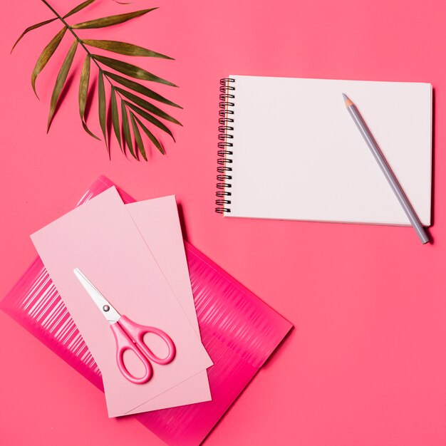 Notepad template with pink concept