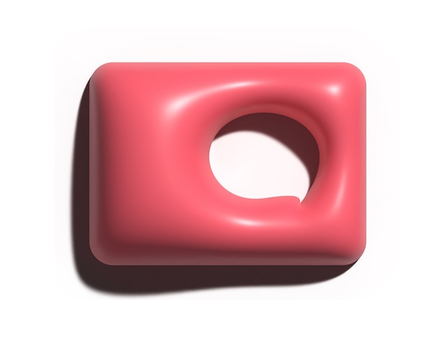 Notification Chat Icon Social Media 3D Element.