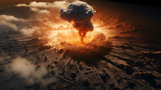 Free photo nuclear bomb apocalyptic explosion