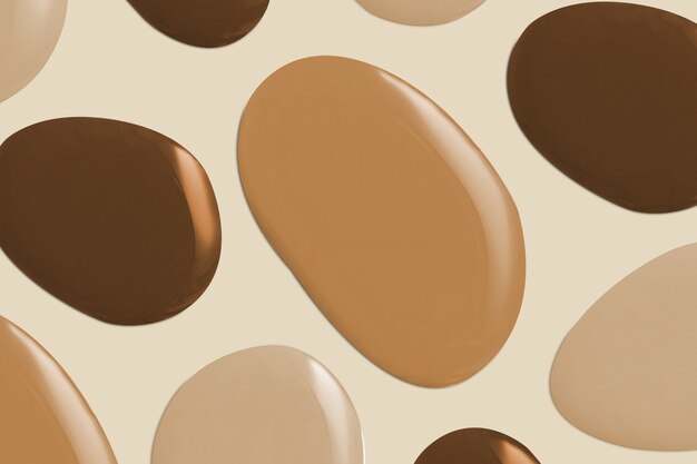 Nude tone circle blob in beige background