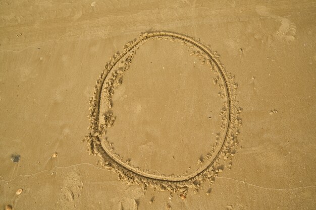 Number written in the sand