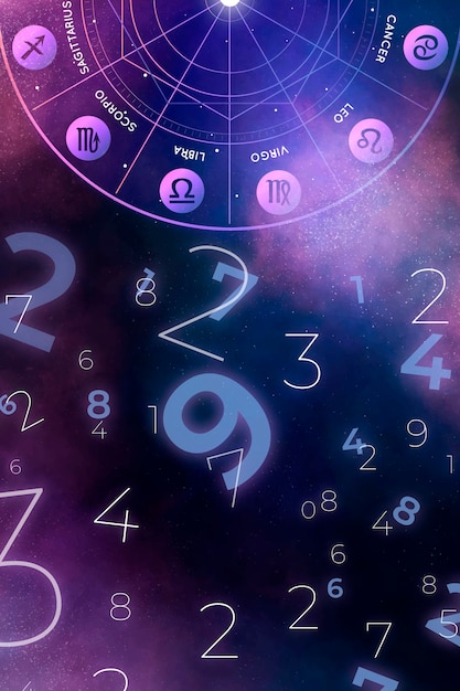 Foto gratuita composizione del concetto di numerologia