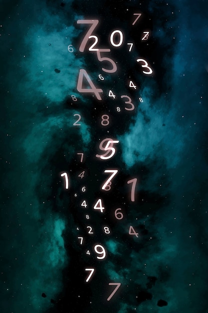 Free photo numerology concept composition