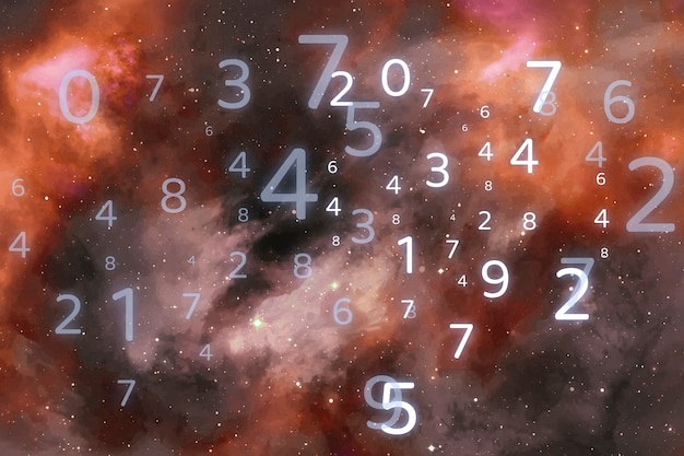 Free photo numerology concept composition