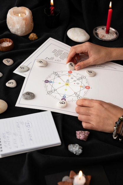 Numerology concept still life