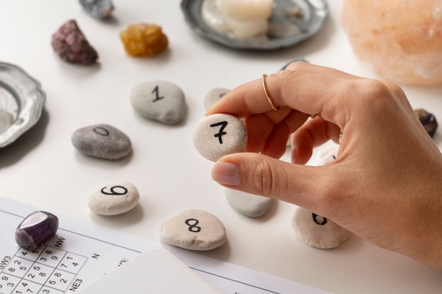 Numerology concept still life