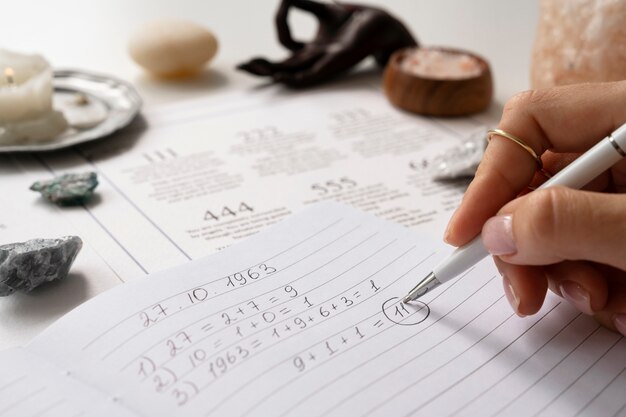 numerology concept still life