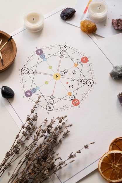 Numerology concept still life