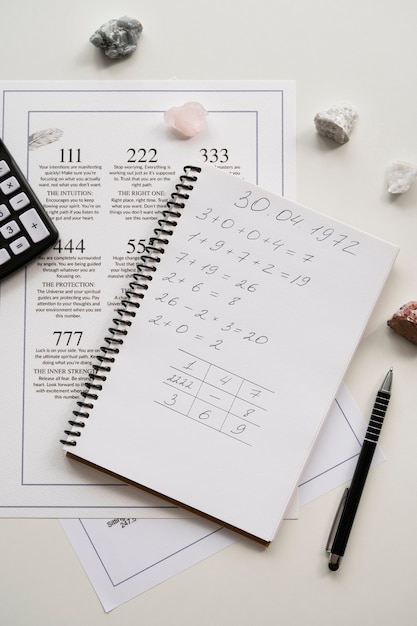 numerology concept still life