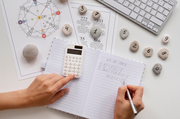 numerology concept still life