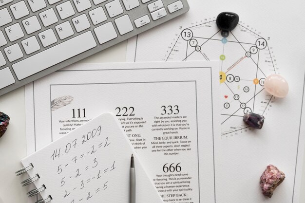 numerology concept still life